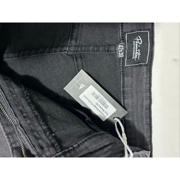 Primitive Skateboarding Jeans Men’s 42x30 Straight Fit Denim Washed Grey NEW - Picture 10 of 13